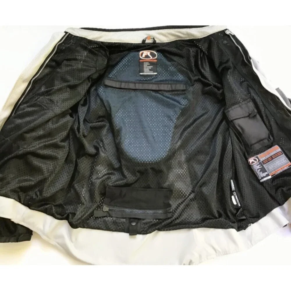 Fieldsheer Motorcycle Riding Jacket Mens 3XL Black Gray Mesh Armored Padded Rain
